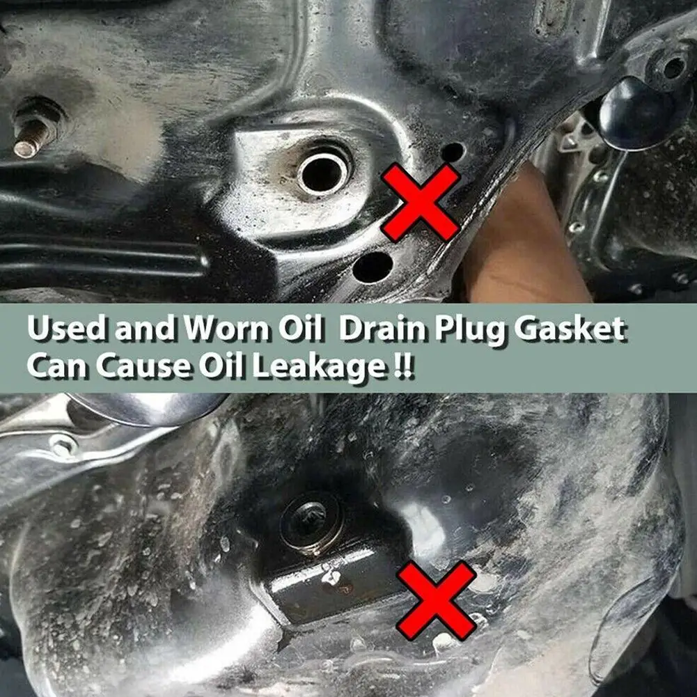 10 Uds. Juntas de tapón de drenaje de aceite arandela de sellado cárter de aceite #   90430-12031 juntas del tapón de drenaje de aceite para las piezas de automóvil de Toyota Lexus L3M9