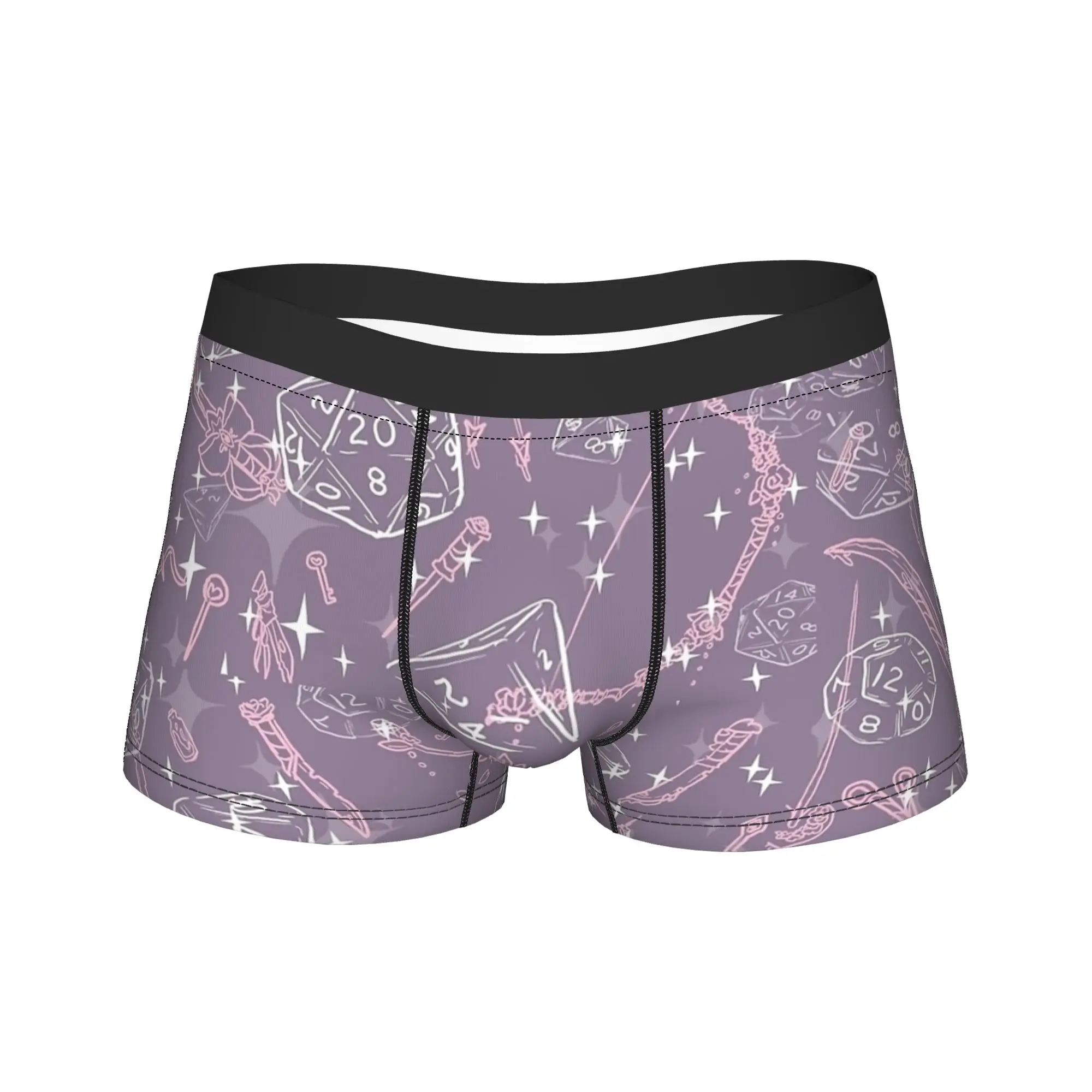 

Мужское длинное нижнее белье DnD Game Dice Spill, модные трусы-боксеры, шорты, мужские дышащие трусы M-XXL