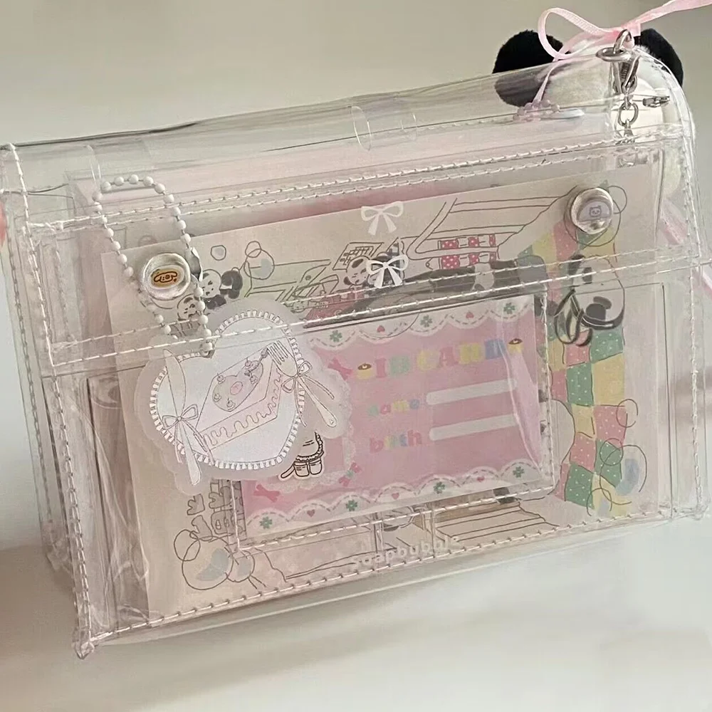 PVC Transparent Cosmetic Bag Makeup Case Travel Toiletry Organizer Make up Bags Student Cute Pencil Case Storage Purse Pouch