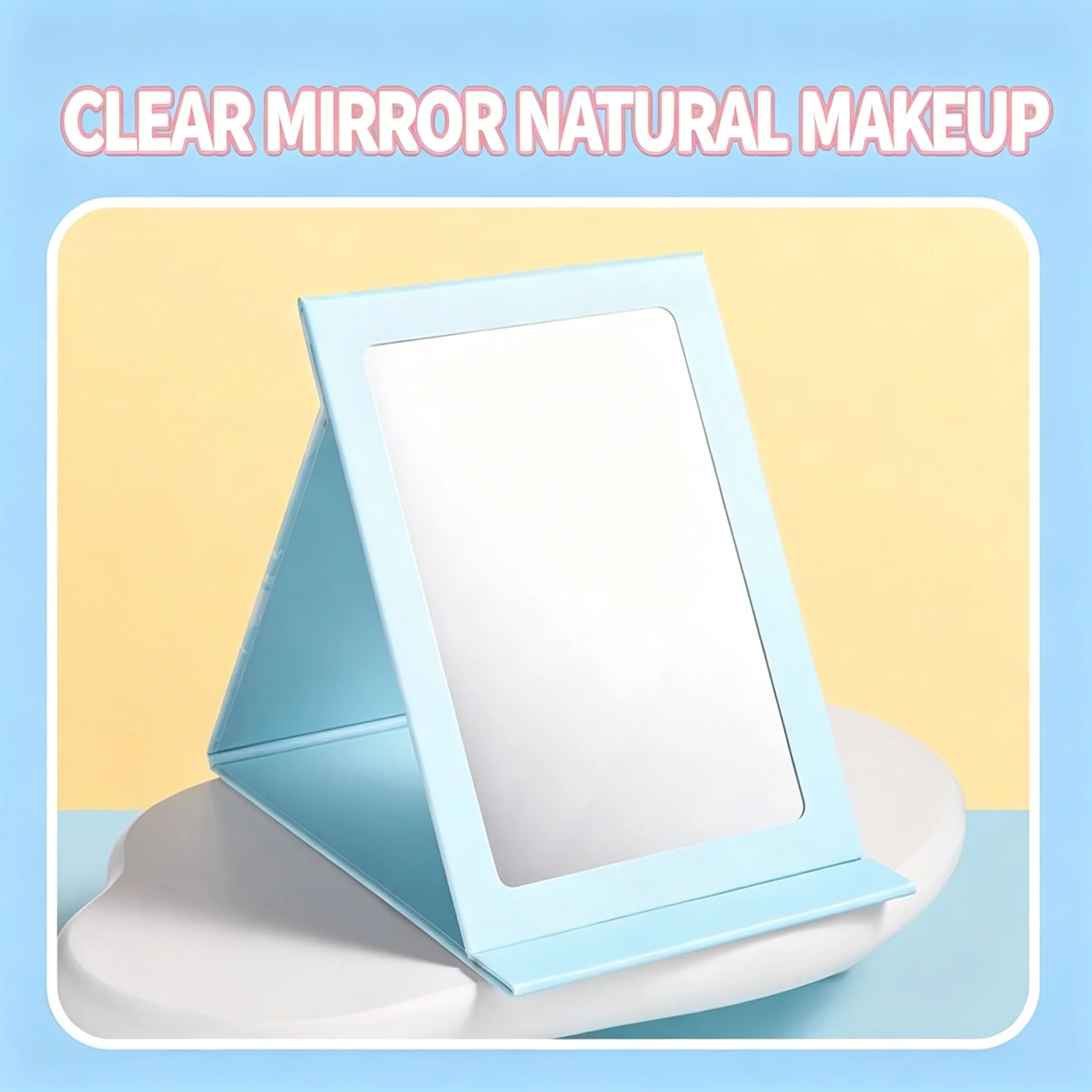 Official Miffy Series Thin Light Foldable Paper Mirror Cute Cartoon Rabbit Print Portable Travel Makeup Mirror For Student