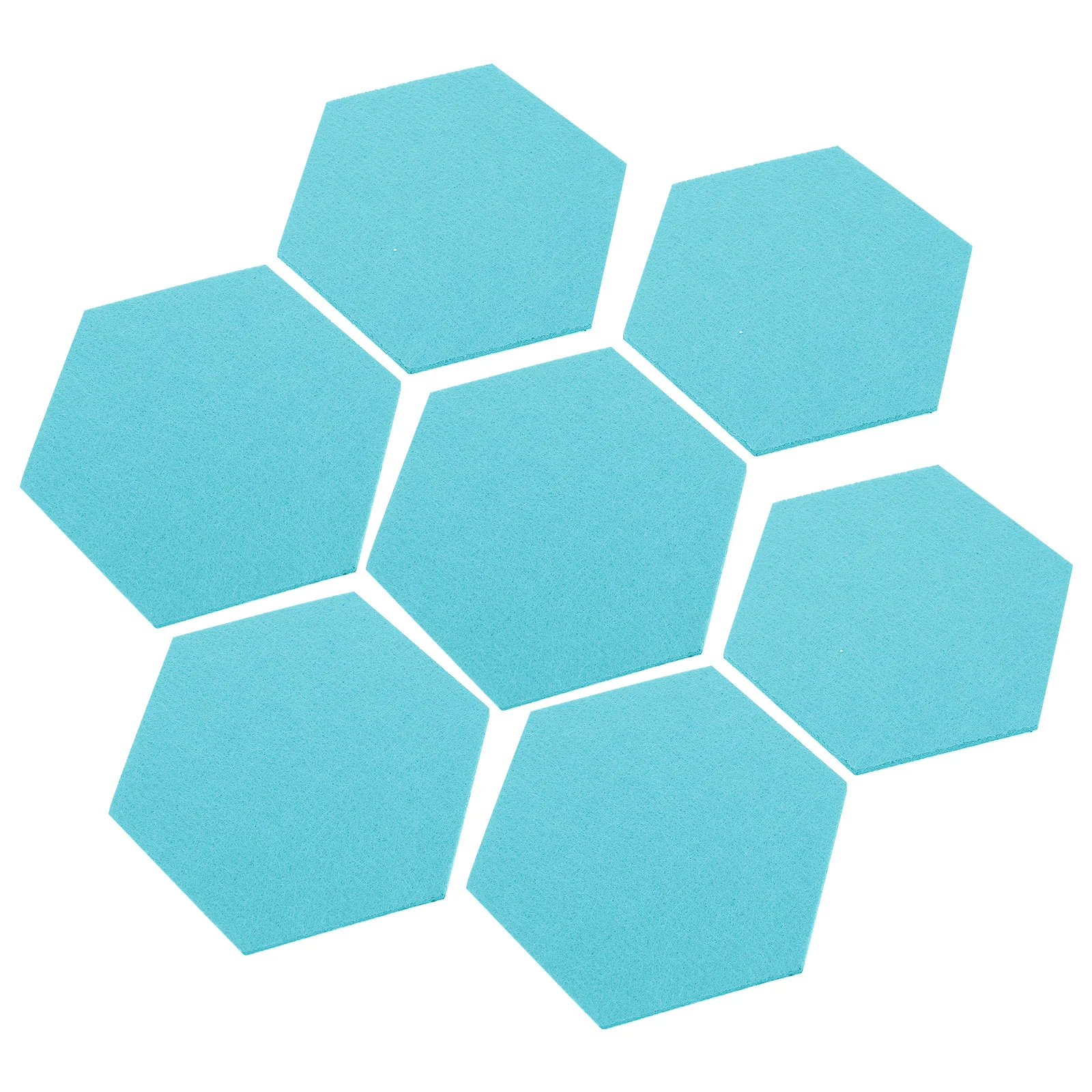 12 Pcs Felt Backdrop Wall Sticker Bulletin Board Self-adhesive Memo Decor Stickers Hexagon Tile Photo Pin