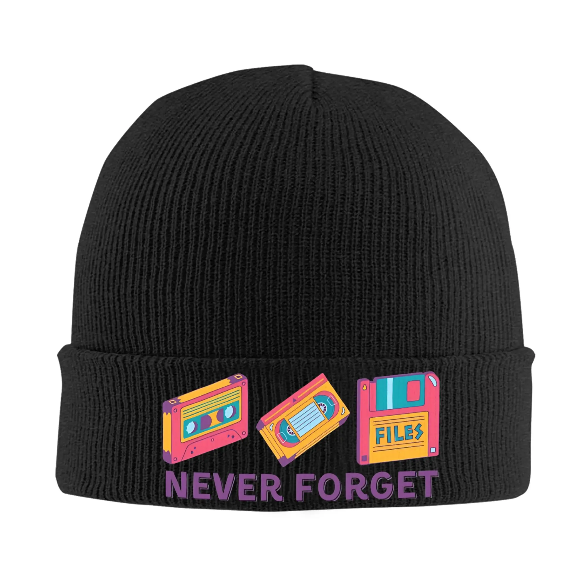 Never Forget Knitting Hat  Beanie Hats Kpop Head Wrap Unisex Adult Bonnet Hats Autumn Caps