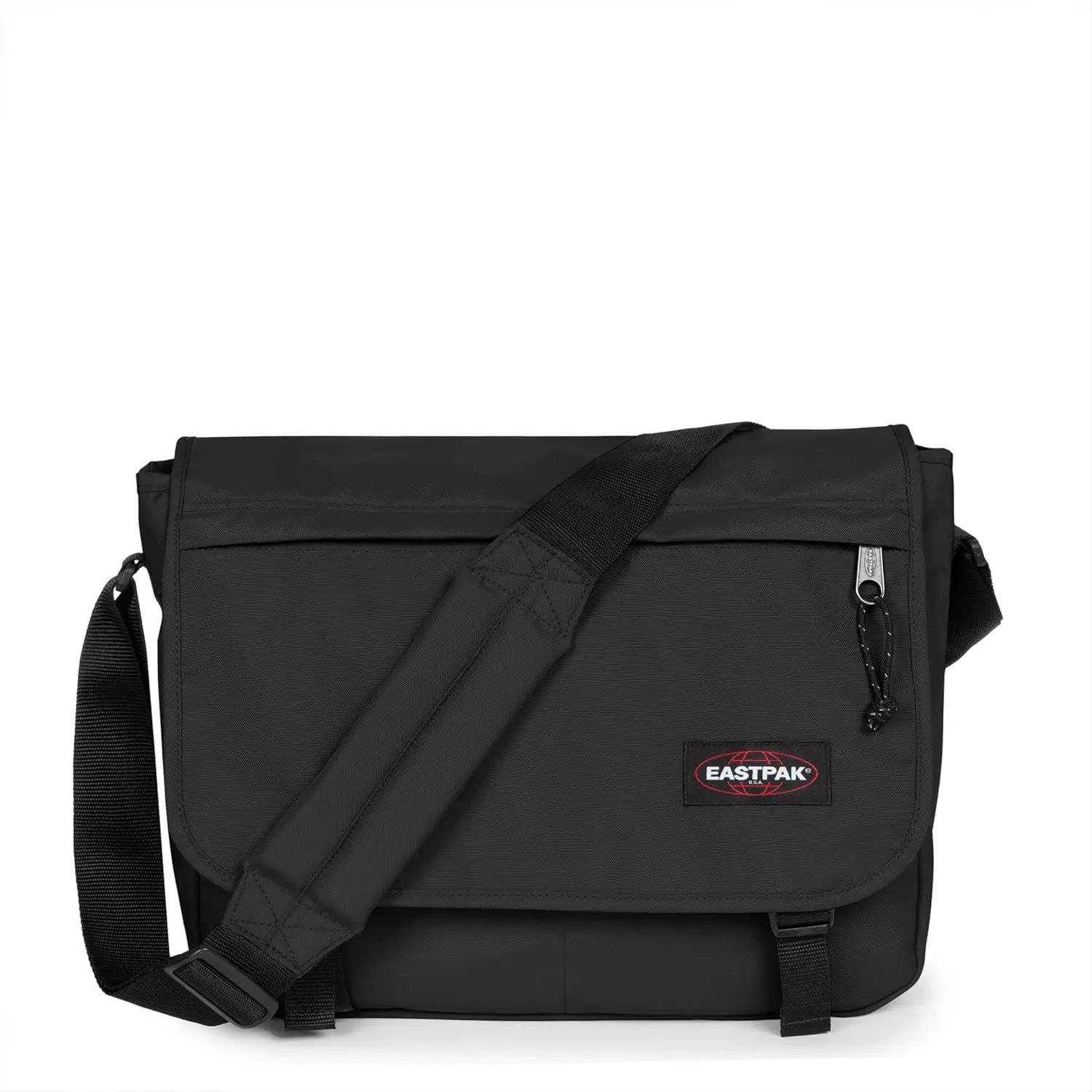 20L Weatherproof Shoulder Bag with 17" Laptop Sleeve, Trolley Strap, Reflective Details, Adjustable Padded Strap in Black