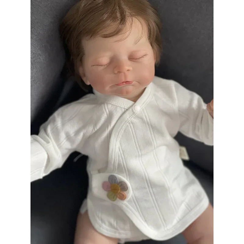 

50CM Reborn Baby Dolls Sleeping Timothy Hand Paint Baby 3D Skin with Visible Veins Bebe Reborn Doll Toys for Children