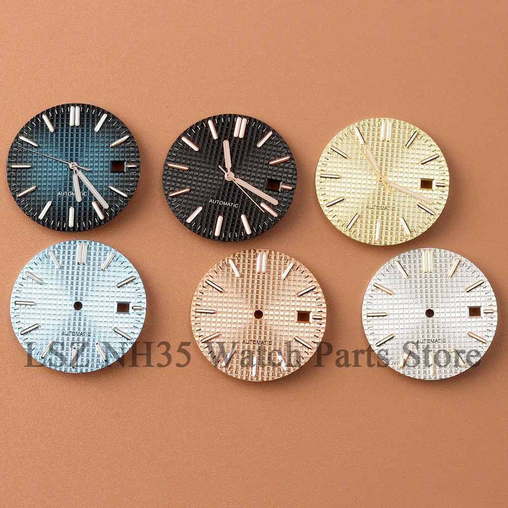 

NH35 Dial 31.8mm Yellow Green White Black Watch Dial Hands Green Luminous Fit Oak Case NH35 NH36 Movement NH35 Case Accessories