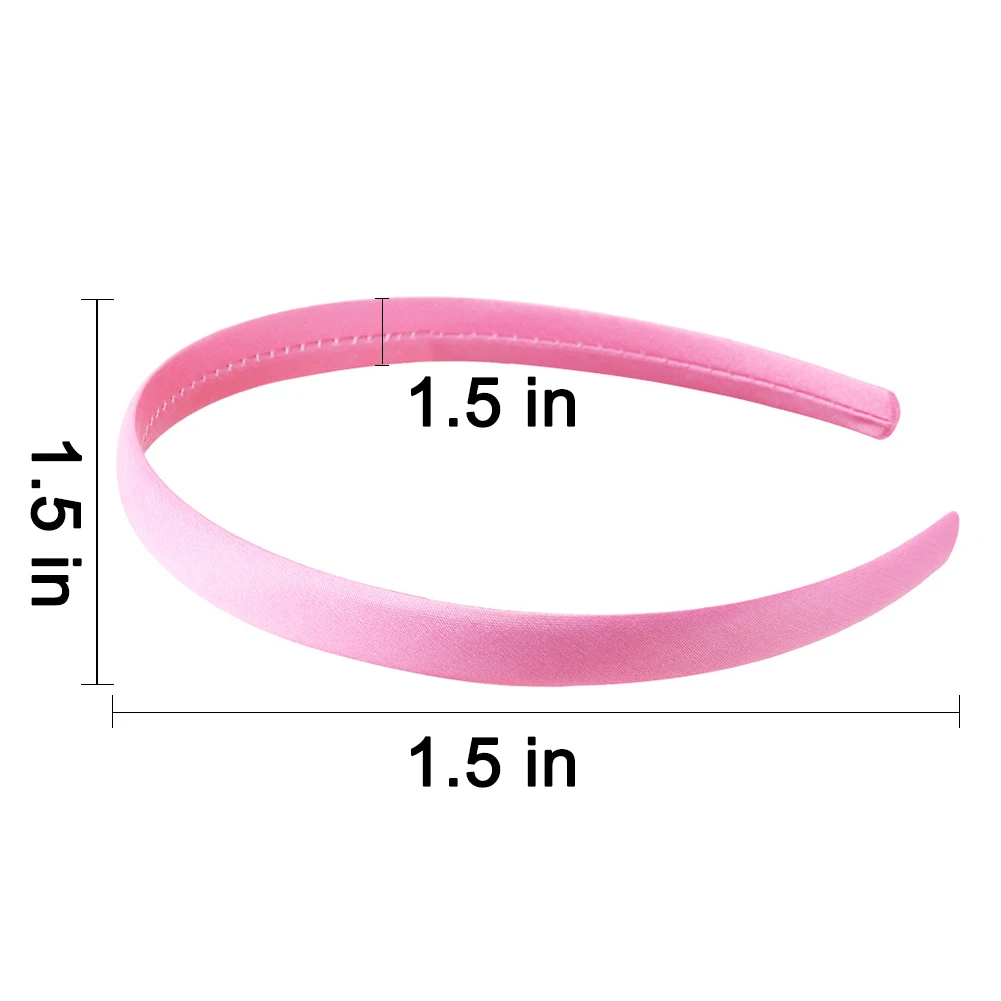 1.5/2cm Multicolor Headpieces Ribbon Headwear DIY Satin Covered Resin Hairbands for Girl Women Hair Band Accessories Dropship