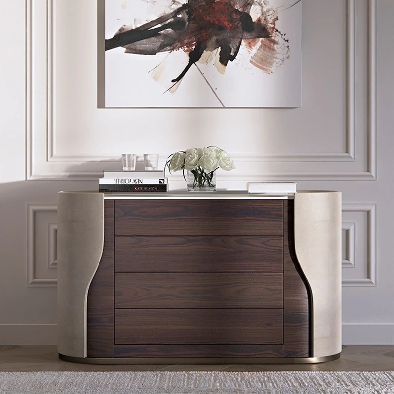 Living room partition cabinet modern simple marble locker high-end countertop drawer type