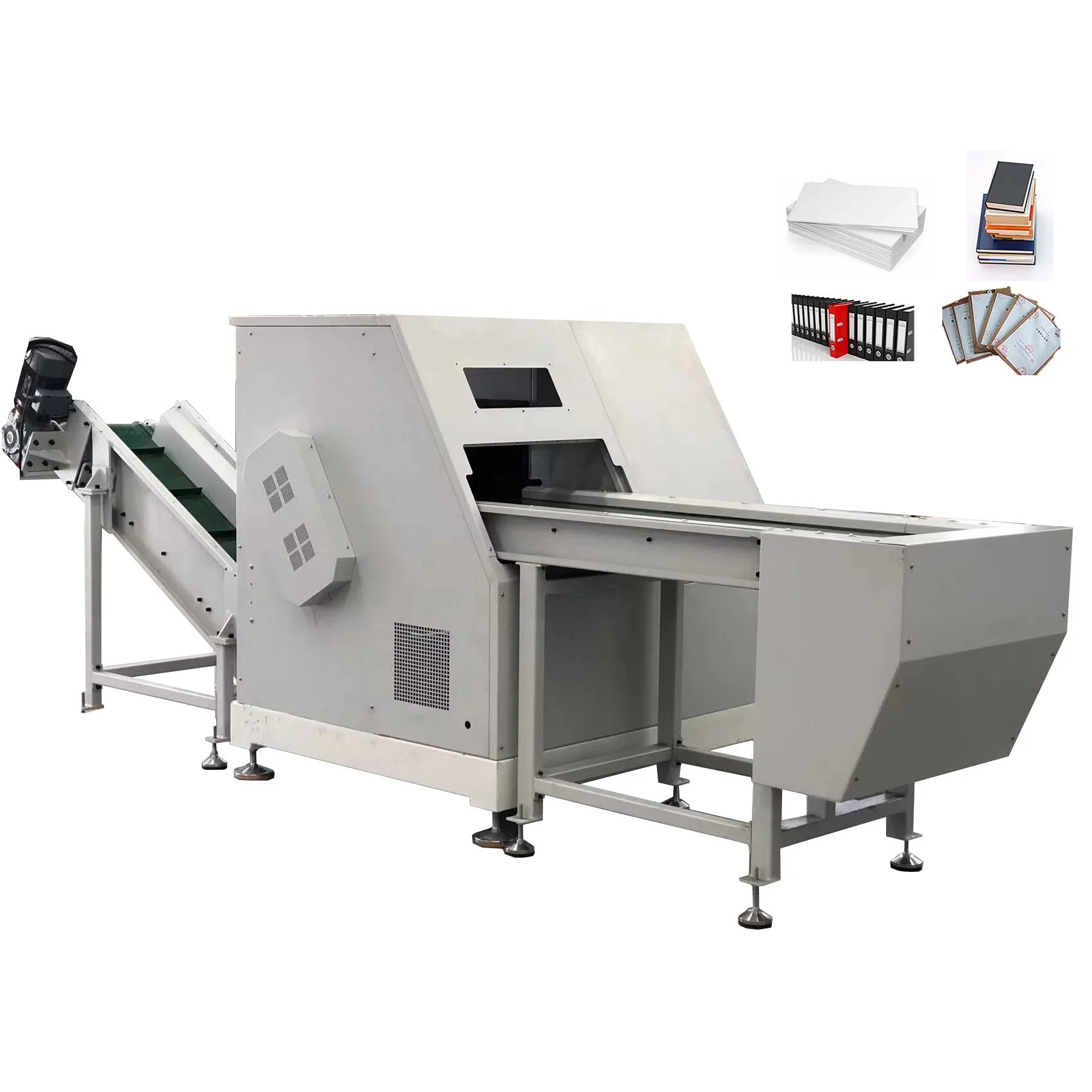 Heavy Automatic Feeding Conveyor Industrial Paper Shredder for Office Document