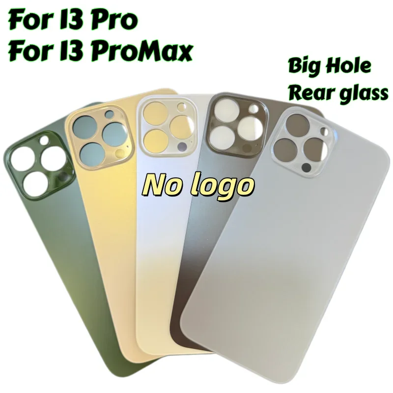 Back Glass For IPhone 13 Pro-13 Pro Max Back Cover Glass Fast Replacement Housing Battery Cover Big Hole Rear Glass with glue