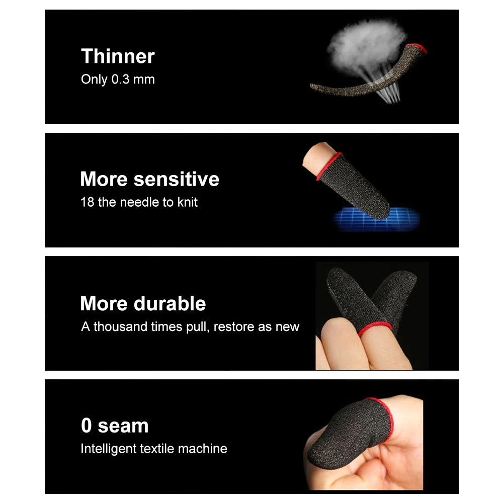 20/40Pcs Finger สำหรับ PUBG Mobile เกม Sweatproof Non-Scratch Sensitive Touch Screen Gaming ปลายนิ้ว Thumb ถุงมือ
