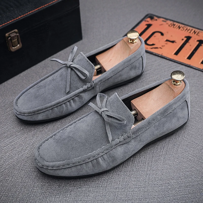 

Men's casual flat shoes designer Le Fu shoes, shallow mouth bean shoes, flat bottom formal shoes, product price discounts for la