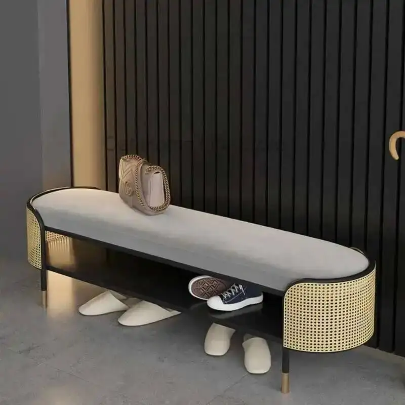 

A The Bench Be Sat At Can Door of The Entrance Shoe Change Stool, Cabinet Can and Household Integrated Shoe Stool Furniture