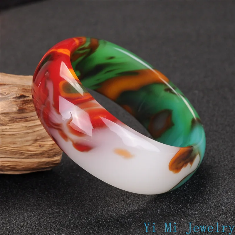 Natural Hetian Jade Outer Mongolia Colored Jade Bracelet Ladies Fashion Jade Bracelet Jewelry Bangles for Women Jewelry