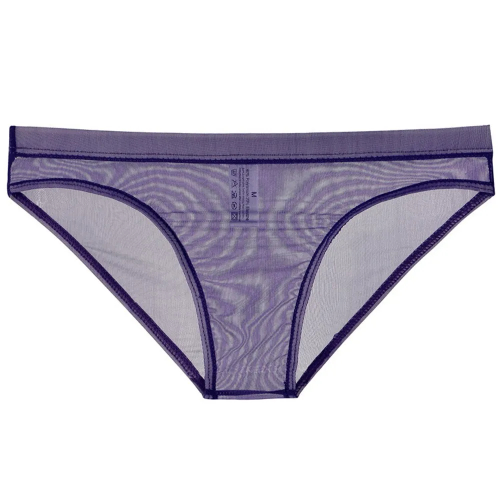 1 pz Sexy slip a vita bassa da uomo pantaloncini intimo intimo mutande traspirante maglia Ultra sottile perizoma trasparente mutandine da uomo