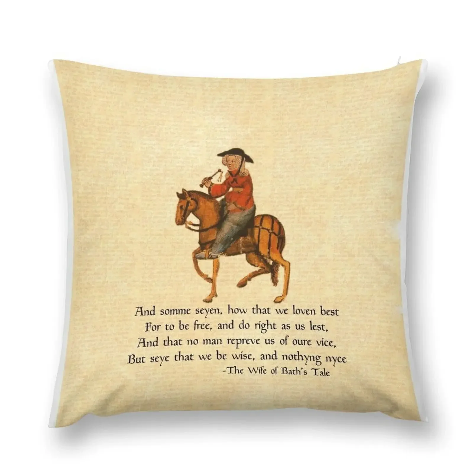 

The Wife of Bath's Design Throw Pillow Decorative Cover For Living Room Sofa Decorative Covers Sofa Cushion Cover pillow