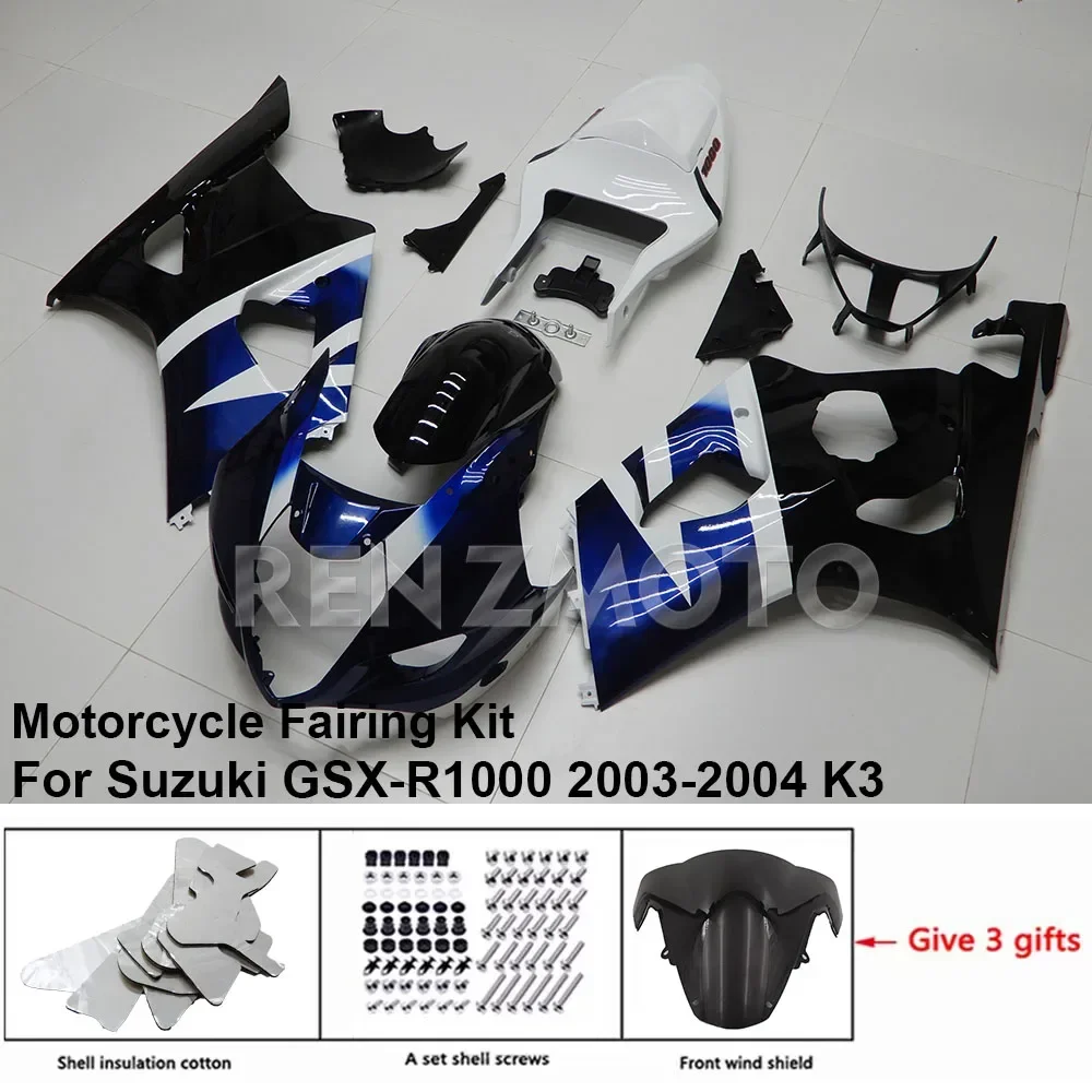 For Suzuki GSX-R1000 2003-2004 K3 Fairing Motorcycle Set Body Kit Decoration Plastic Guard Plate Accessories Shell S1003-102a