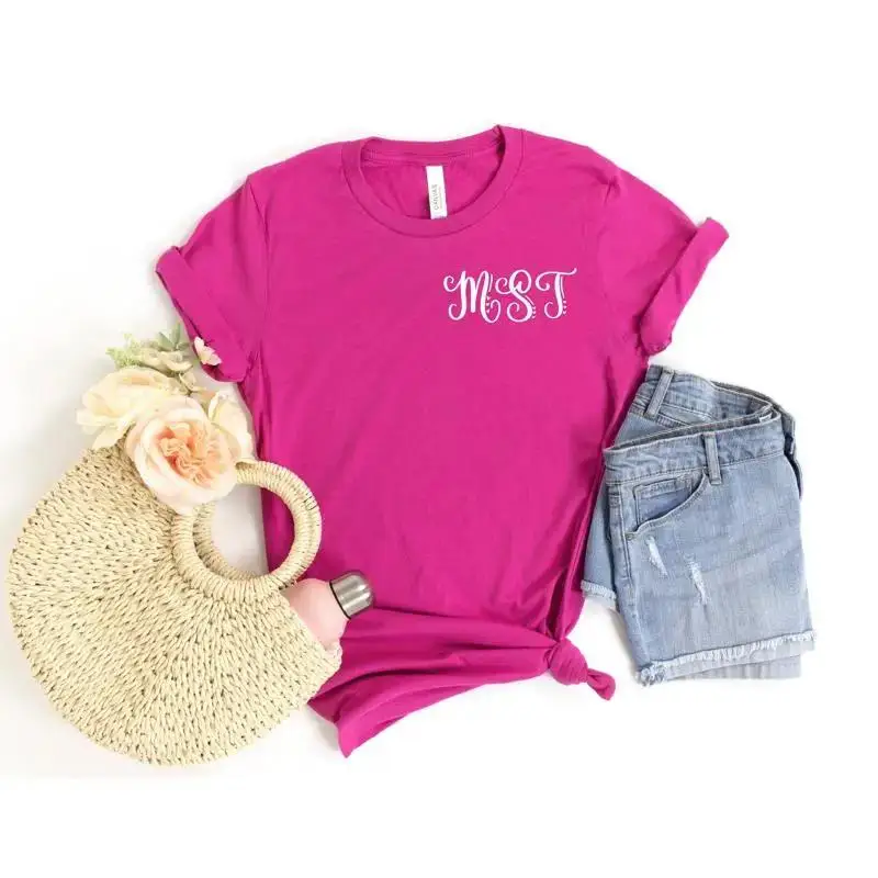Monogrammed Bella Canvas T Shirt Personalized