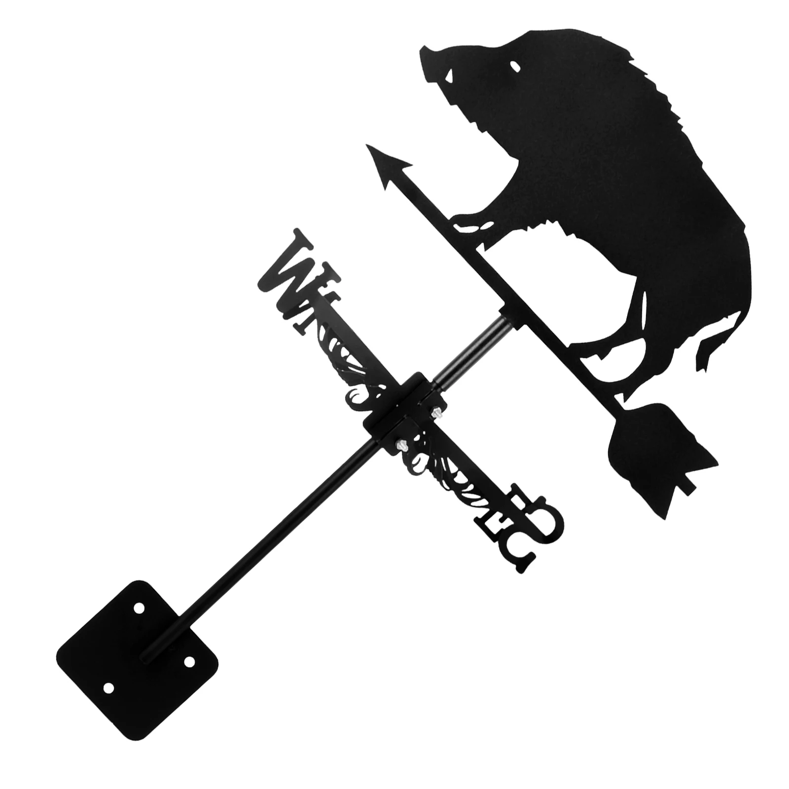 

Wild Boar Weather Vane Iron Yard Decor Statue Garden Metal Stake DIY Wind Roof Vintage Outdoor Ornament Garden Weathervane Lawn