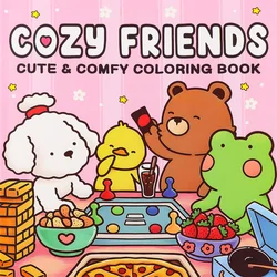 Halloween Coloring Book COZY FRIENDS Coloring Book For Adults And Teens Featuring Adorable Creepy Creatures for Halloween Gifts