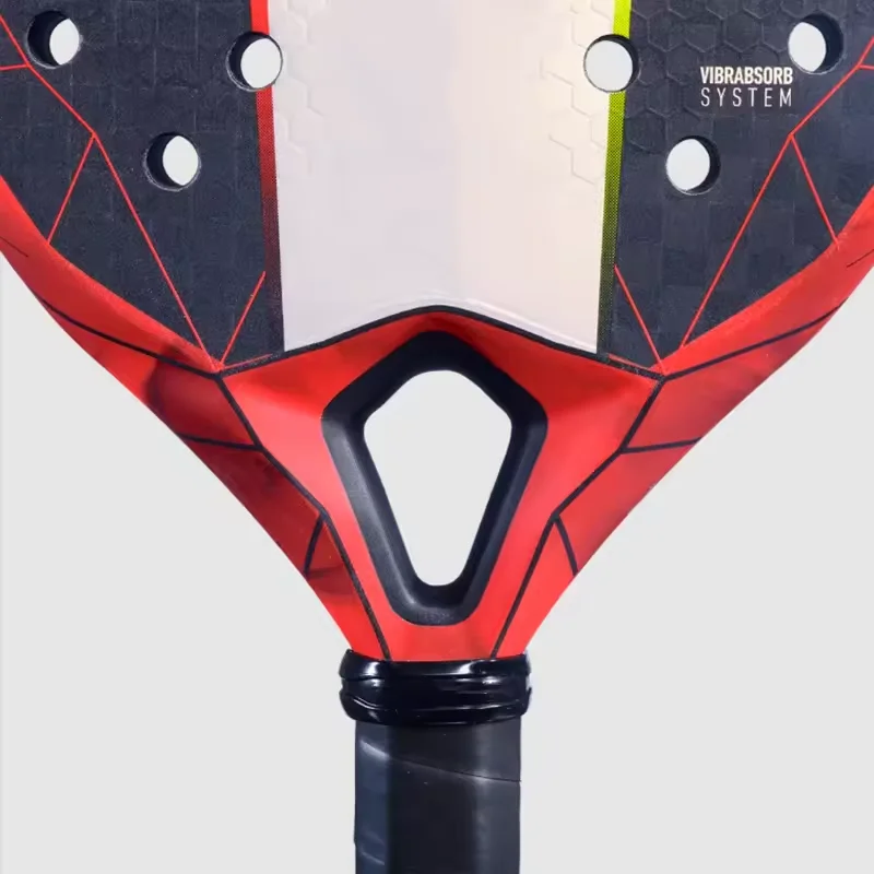 2025 dayanıklı karbon fiber malzemeli padel raketi, isteğe bağlı cam elyaf karışımı, 3K/12K/18K dokulu, QC1 model başlangıç seviyesine uygun spor raketi