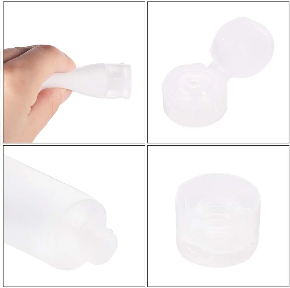 5 Stuks Plastic Cosmetische Zachte Buizen W/Flip Deksel Lege Monster Flessen Hervulbare Container Voor Gezichtsreiniger Crèmes Make-Up lotion