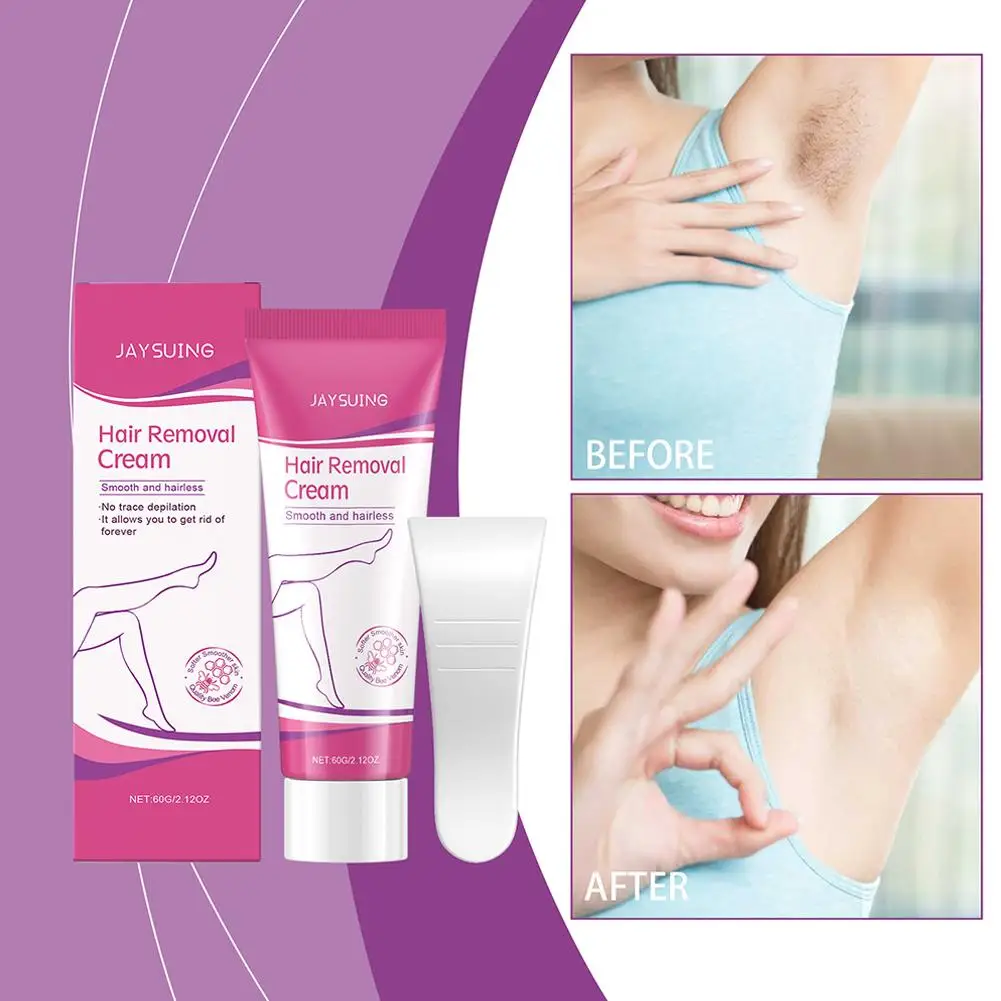 Crema depilatoria corporal de 60g, depilación de piernas y axilas, supresión corporal, depilación profunda y suave, limpieza de larga duración C4Y8