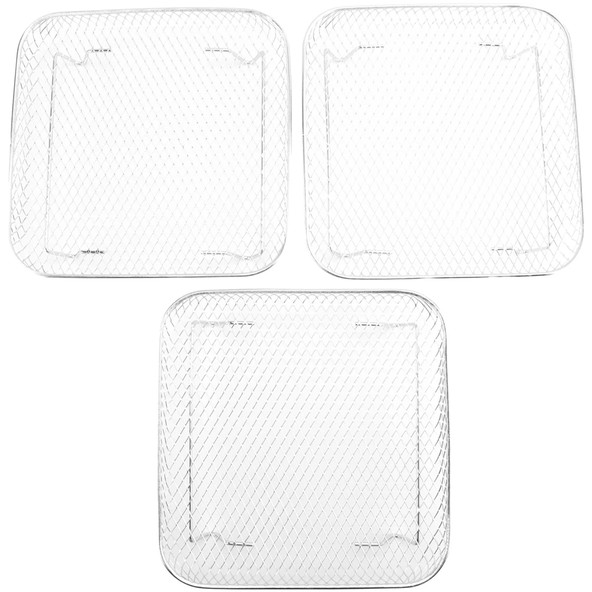 A74x 8 Polegada rack de fritadeira de ar para fritadeira de ar de vórtice instantâneo, para philips, para fritadeira de ar cosori, três cremalheiras de desidratador empilháveis quadradas