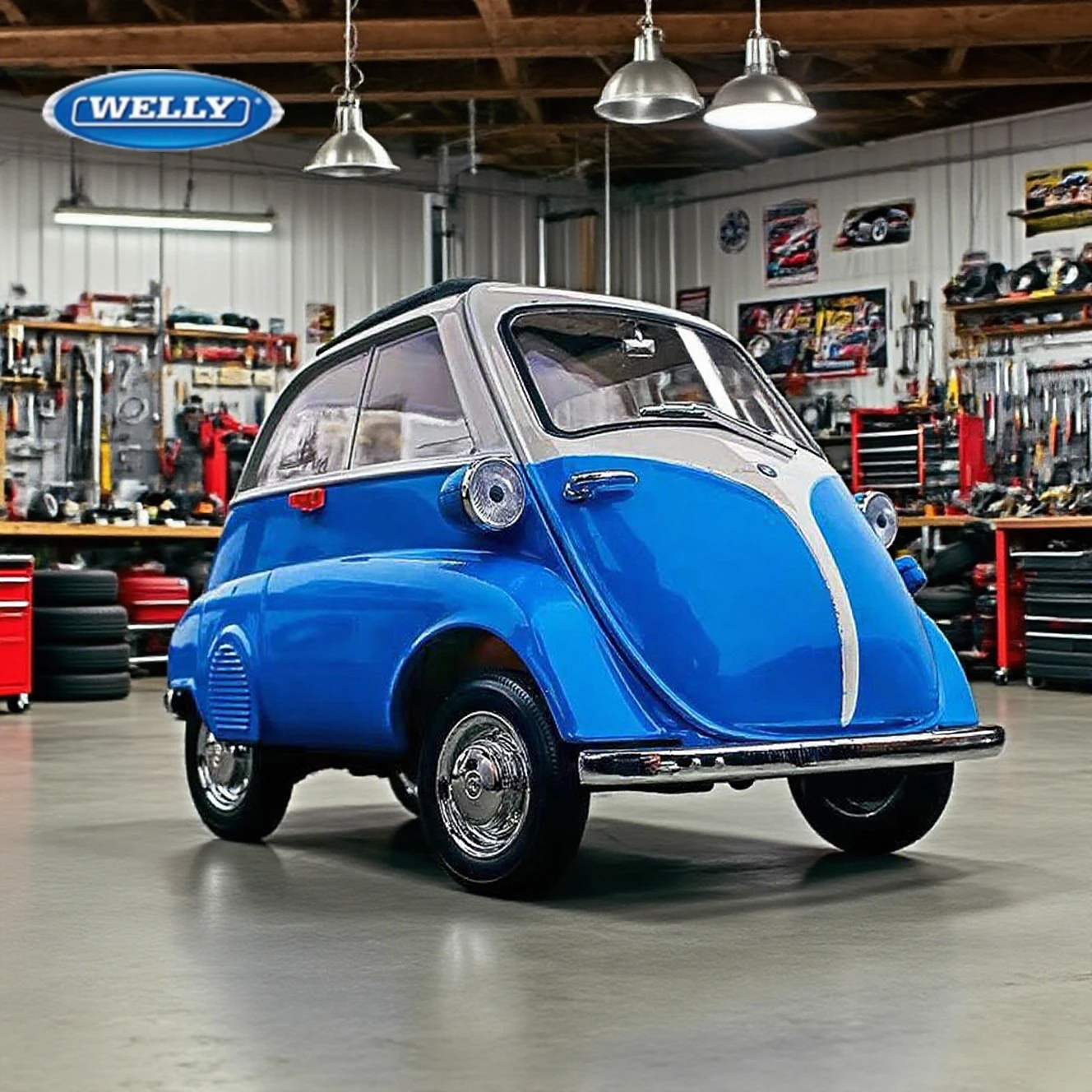 

WELLY 1:18 BMW Isetta легкосплавный автомобиль, литье под давлением и игрушечный транспорт, модель автомобиля, миниатюрная масштабная модель автомобиля для детей