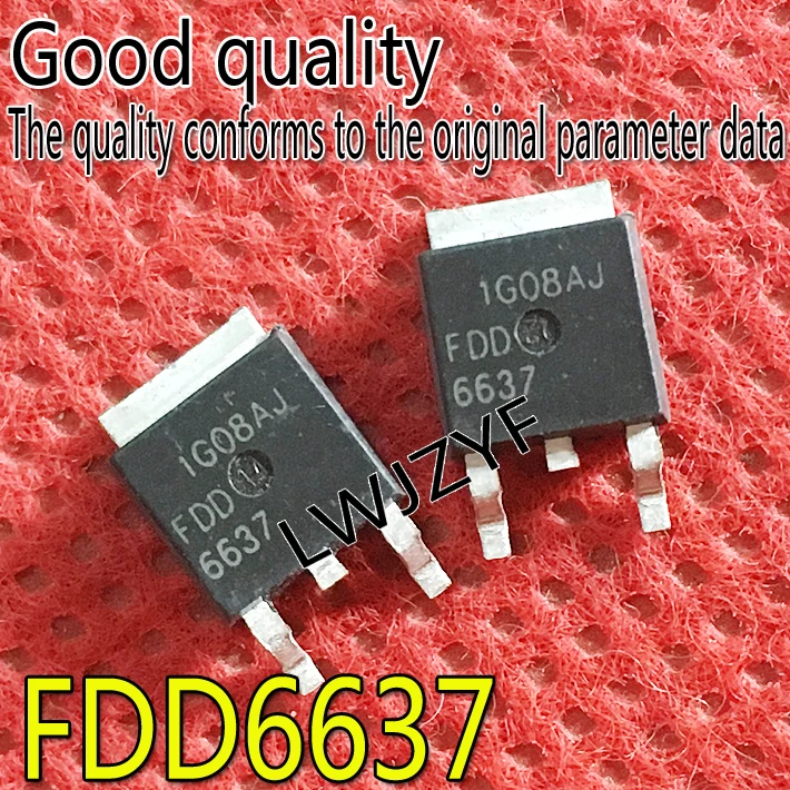 (1Pieces) New FDD6637 FDD 6637 FDD6637A P MOSFET P-channel chip Fast shipping