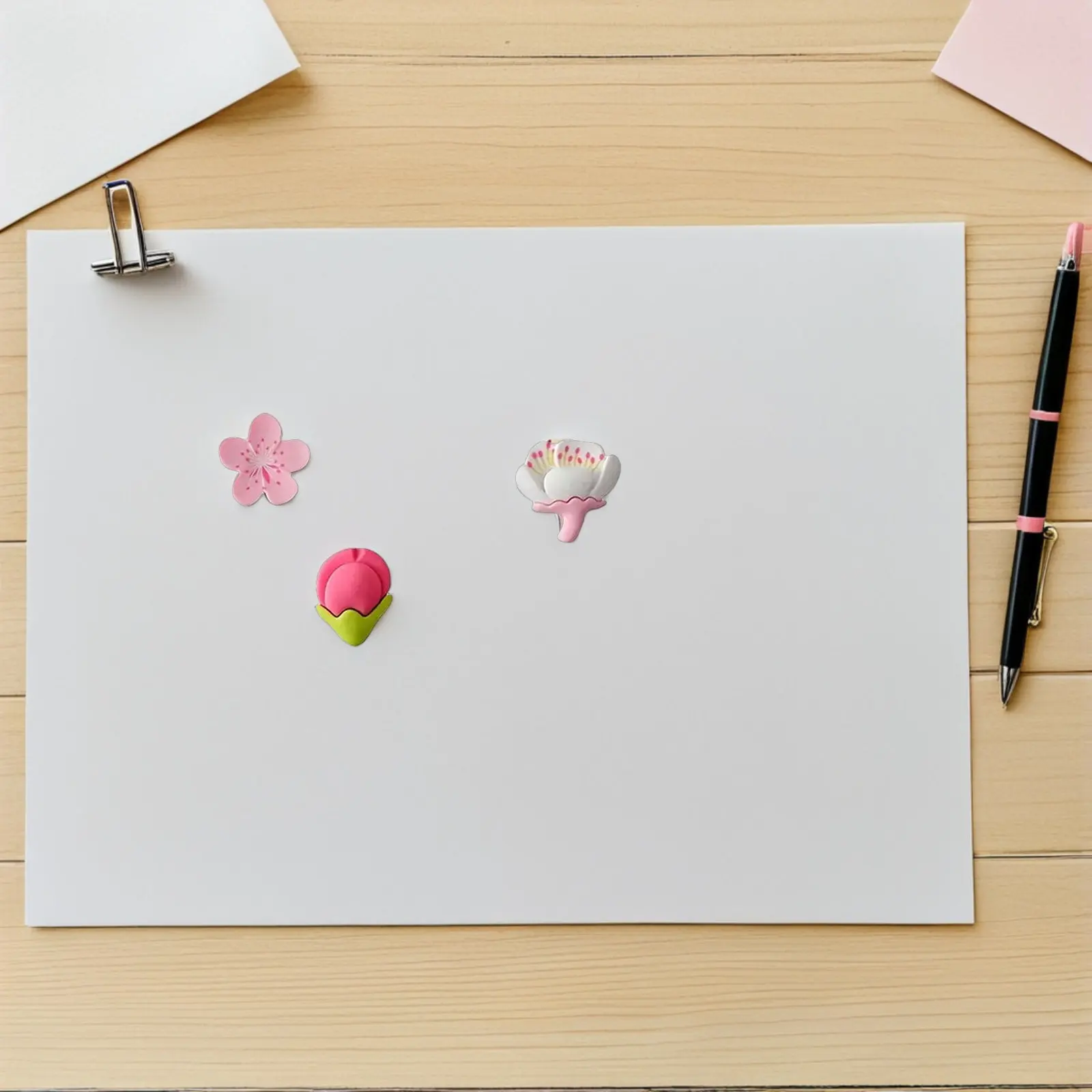 

48 шт. Декоративные кнопки-гвоздики в форме цветов вишни для досок объявлений, настенных украшений, офиса, класса, пробковых досок