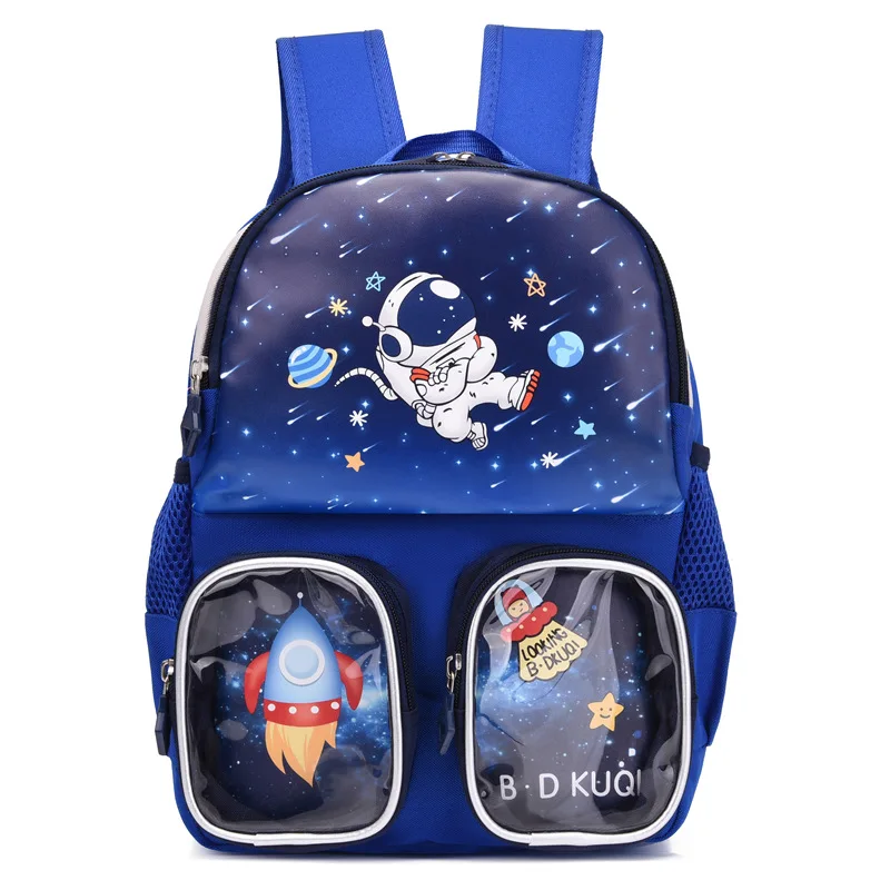 Cartoon Dinosaur Unicorn Boy Girl Double Shoulder Backpack Children's Preschool School Bag Adjustable Shoulder Strap