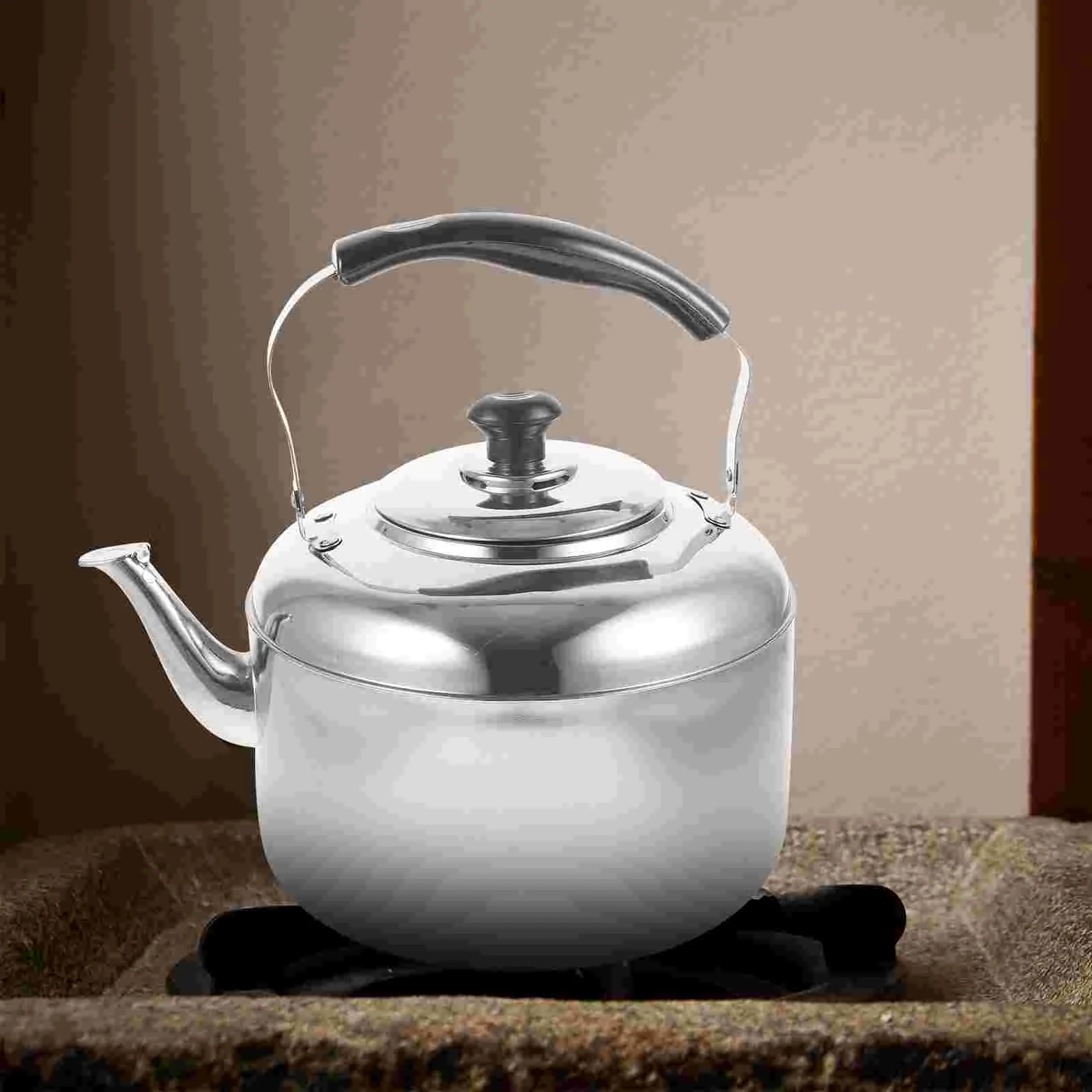 

5 5L Hot Soup Pot Boil Water Hanging Coffee Tableware Stainless Steel Kettle Camping