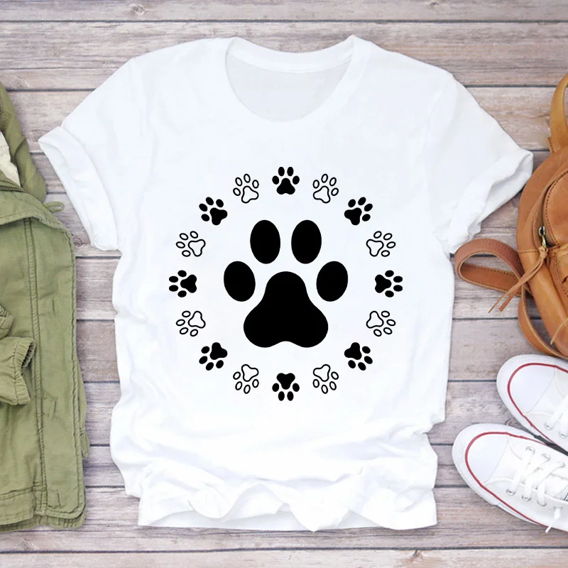 Leopard Dog MAMA Women T-Shirt Print Short Sleeve Lady T shirt Clothing Casual Cartoon Tees Fashion Oversized TShirt Female Tops