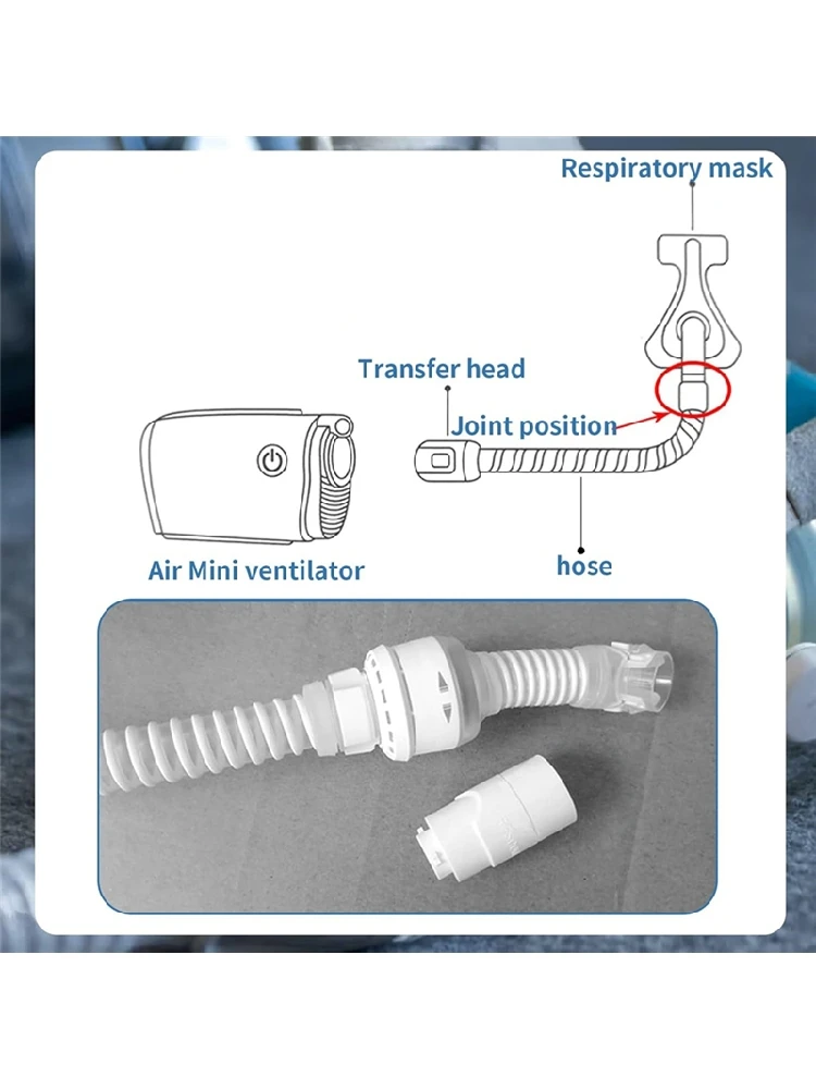 Adaptateur de tuyau KYCOR-CPAP, ensemble de 2 pièces pour Resmed Airmini, adaptateur de voyage pour tubes, se connecte à un diamètre de masque de 22Mm