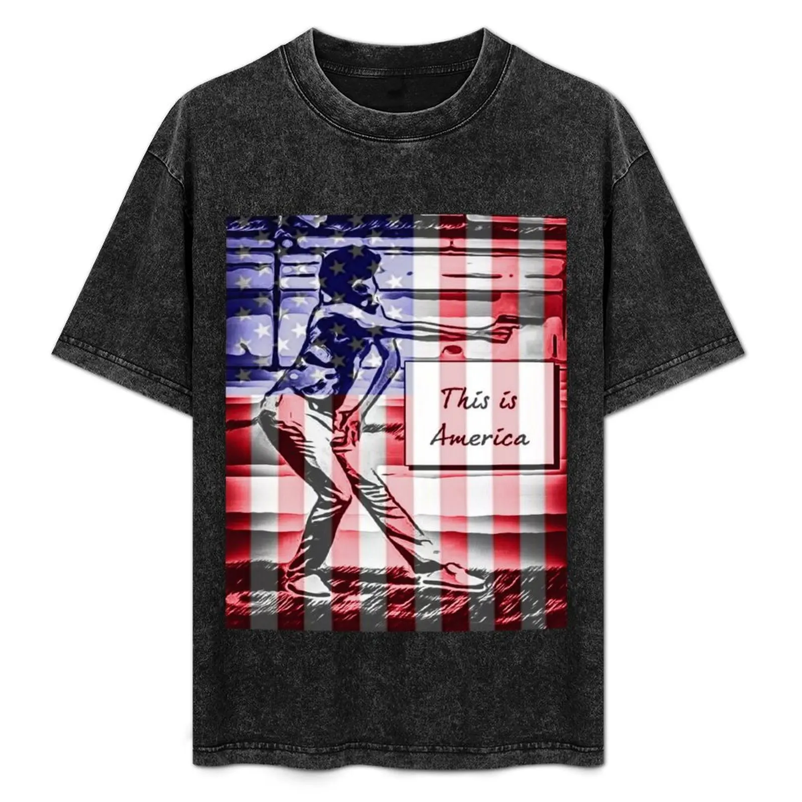 

This Is America T-Shirt Summer Print Short Sleeve Tee