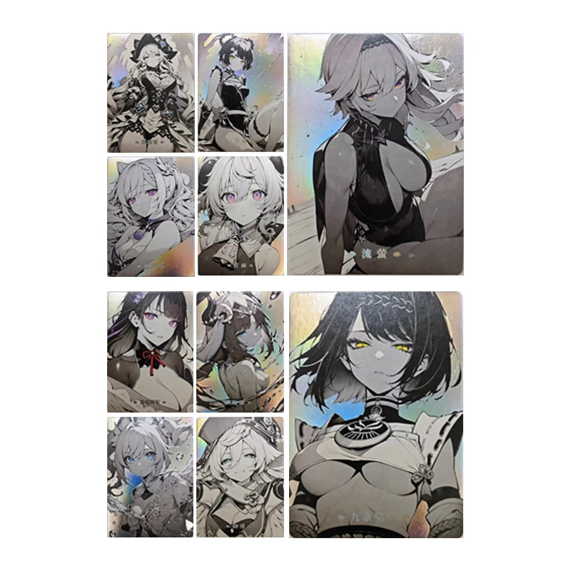 Japanese Anime Goddess Story Bp Uv Yelan Yae Miko Raiden Shogun Ganyu Collectible Cards Christmas Birthday Gifts Children's Toys