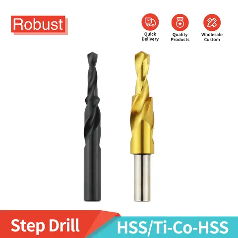 HSS H6542 Rechte Groef Stap Boor Set Nitride Zwart Hex 3-12mm 4-12mm 4-20mm Hout Metaal Gatensnijder Kernboren Gereedschap