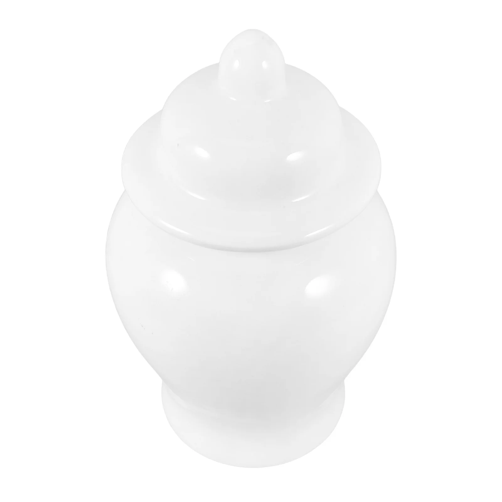 

White Ceramic Ginger Jar Small Storage Holder for Tea Coffee Sugar Decorative Jars with Lids Chinese Tea Canisters for Living