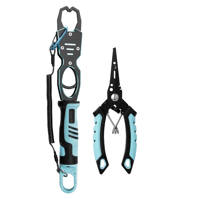Fish Grip with Lanyard Anti Slip Fishing Lip Grabber Portable Control Tool Holder view 6