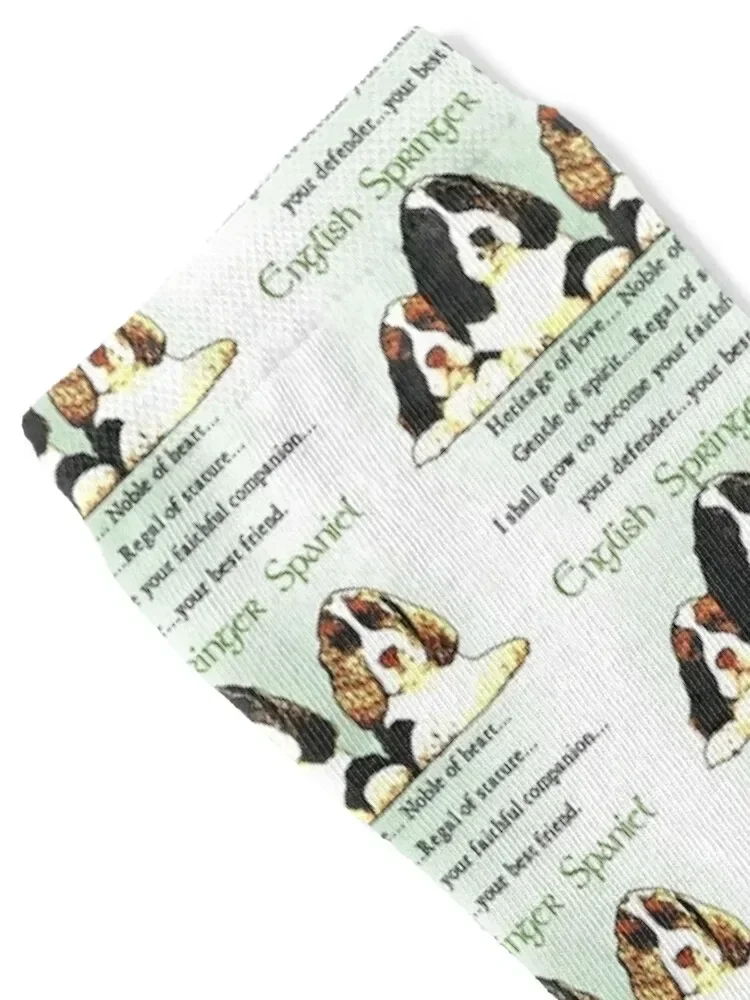 English Springer Spaniel Puppies Heritage of Love Socks loose christmas gifts Ladies Socks Men's