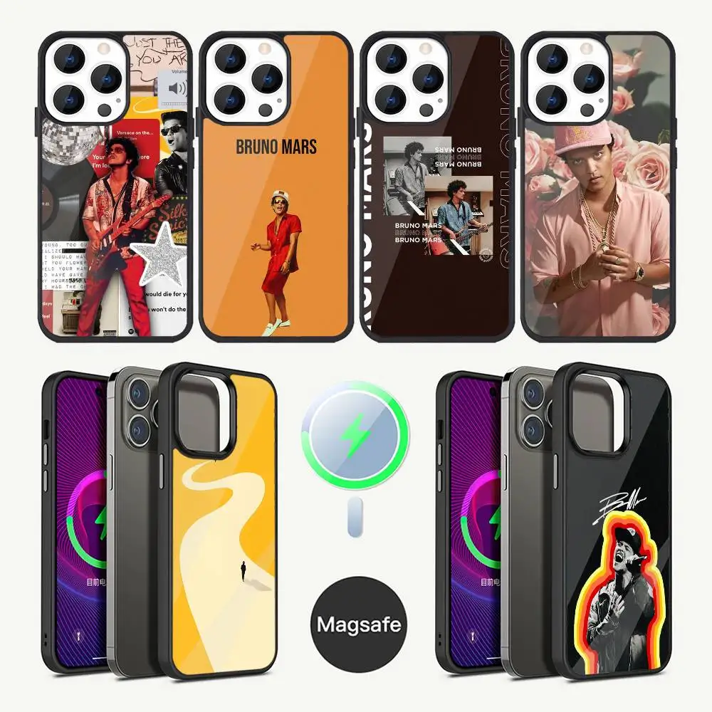 

B-Bruno M-Mars Singer Phone Case For iPhone 16,15,14,13,12,11,Plus,Pro,Max Mini Magsafe Magnetic Wireless Charging