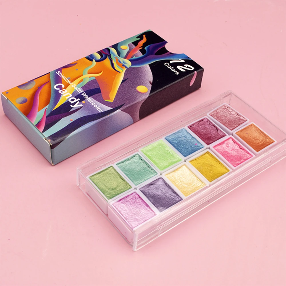 

NAILCO Solid Watercolor Paint Shimmer Pearl For Nail Color Nail Decoration Pigment Glitter Holographic Acuarelas Aurora Nail Art