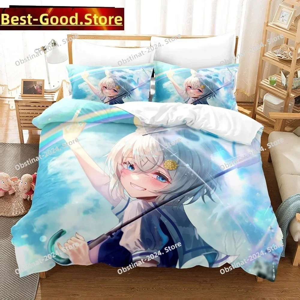 Top Anime Kawaii Grils Pretty Derby Bedding Set Printed single Comforter Quilt Duvet Cover Pillow Case 3 Pieces Kids Adult Size