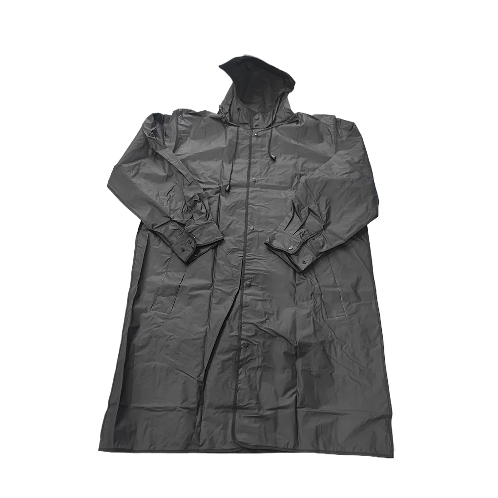 

Reusable Raincoat Womens Mens Poncho Quick-Drying Adult Hiking Rainwear Black M