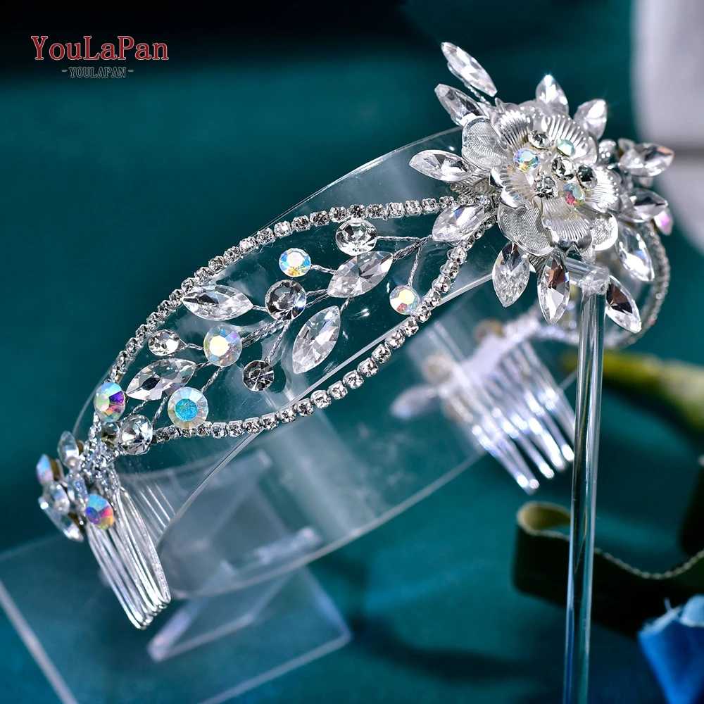 

TOPQUEEN Rhinestone Bridal Hair Comb Wedding Fashion Hair Accessories Banquet Party Headwear Bridesmaid Bride Headdress HP863