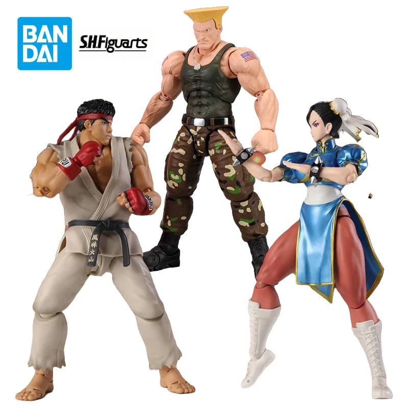 Bandai SHF Ryu, экшн-фигурка Chun-li, наряд 2, уличный истребитель, аниме-фигурка, коллекция GUILE, модель игрушки для мальчиков, подарок