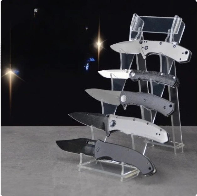 Transparent Acrylic Display Knife Rack Staircase-style Detachable Storage Rack Exhibition Stand Knife Rack Collection Tool Rest