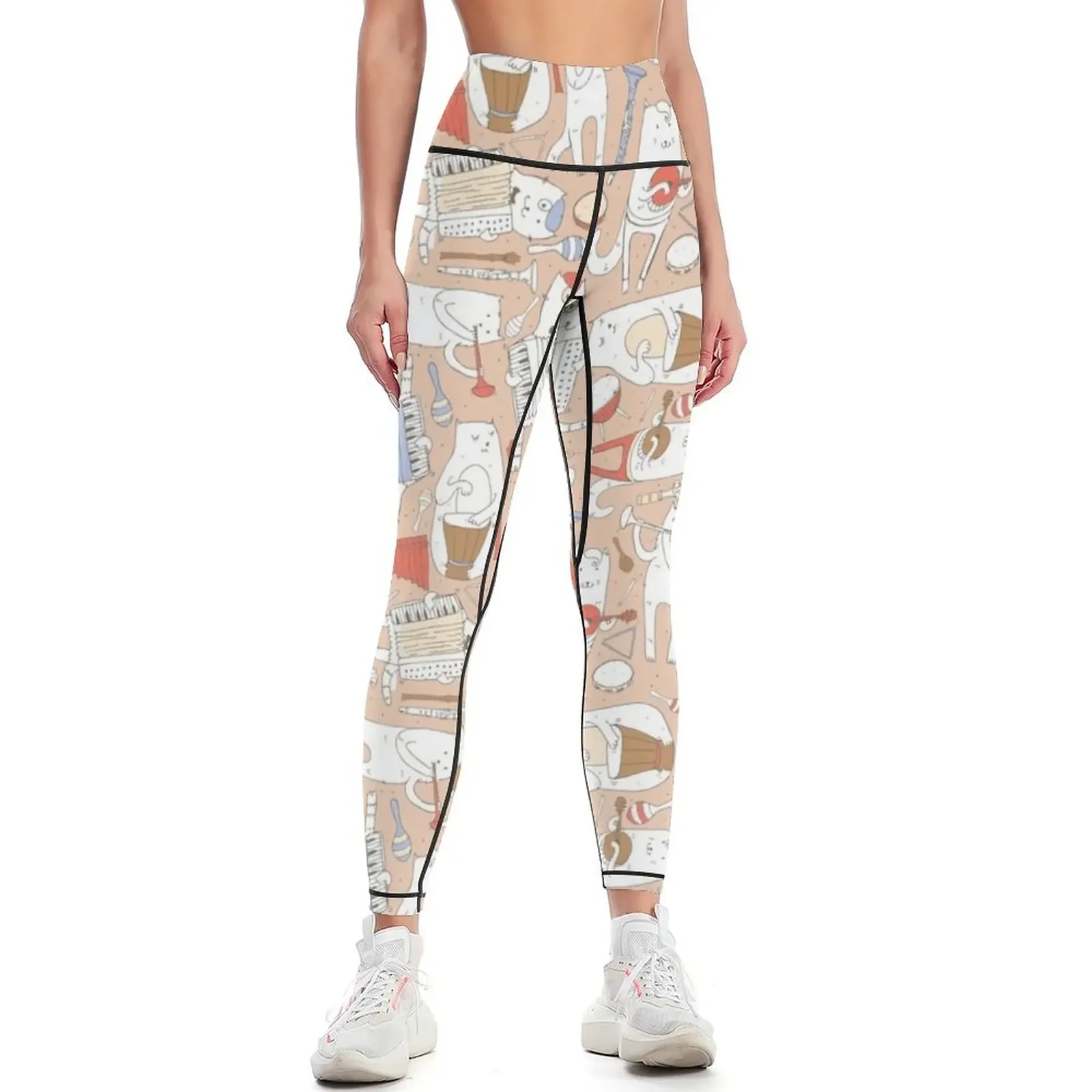 

Cats band Leggings sportswear gym Women sports legings for fitness active wear Womens Leggings