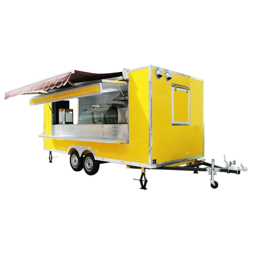 

Fast food Customized big mobile food trailer Hot Sale mobile food cart Hot Dog fast food truck