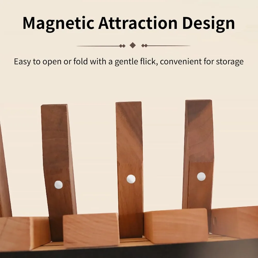 رف معطف مفتاح البيانو من خشب الجوز المثبت على الحائط مع 6 خطافات مغناطيسية، يدعم ما يصل إلى 15 كجم